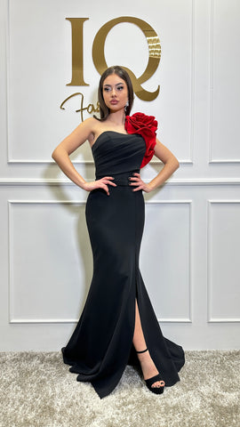 Rochie Marissa Black Red