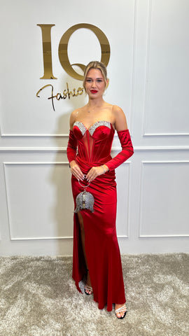 Rochie Angelo Cu manusi Red