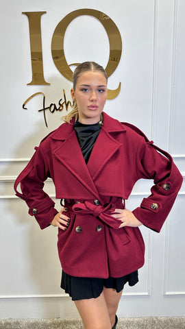 Pardesiu scurt Tendy  Bordo