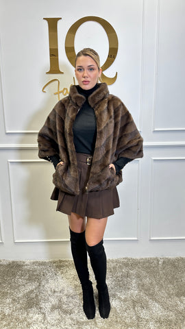 Haina blana artificiala Luxury Brown