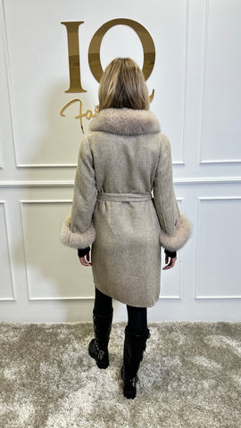 Palton alpaka Ami Beige