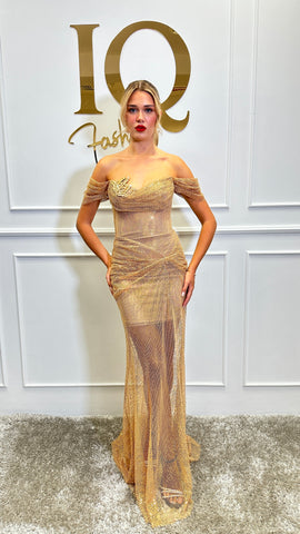 Rochie Davina Gold
