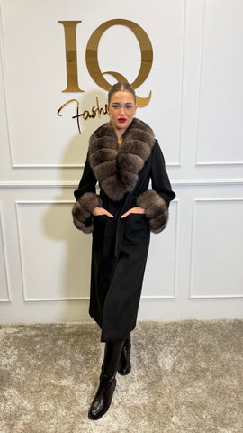 Palton lana cashmir  Elaria Black