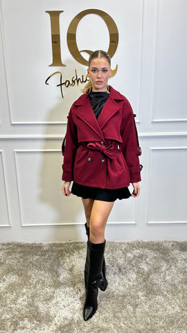 Pardesiu scurt Tendy  Bordo