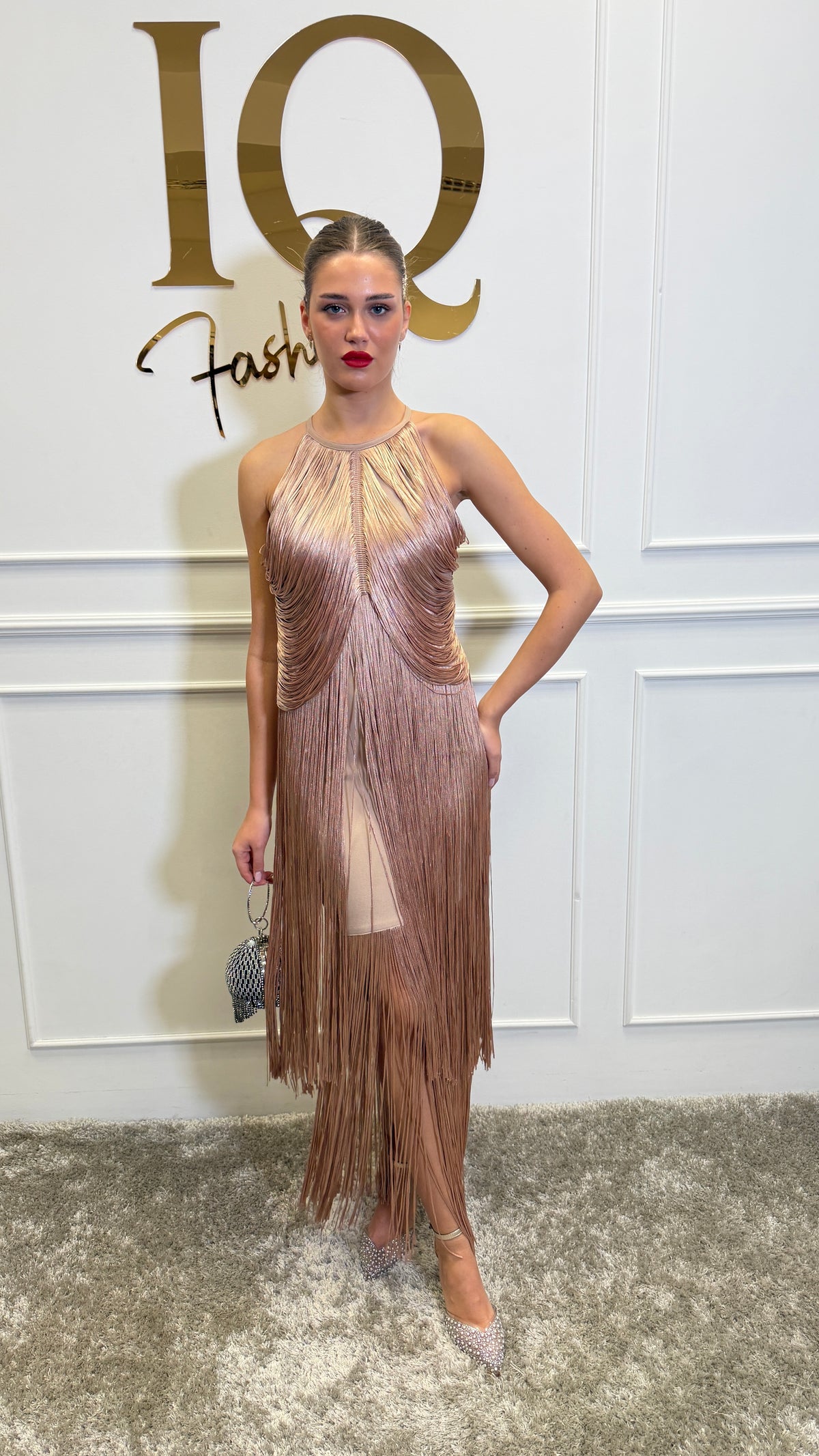 Rochie Gynianee Franjuri Beige