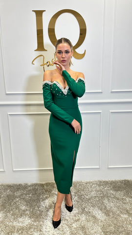 Rochie Evyane Green