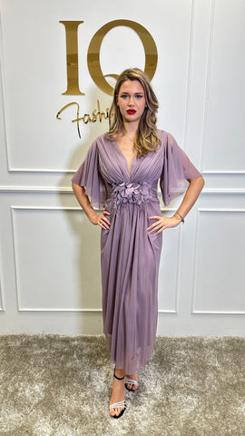 Rochie Nathiana midi  Purple