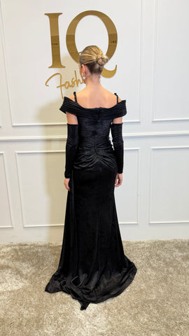 Rochie cu maunusi Dessire Black