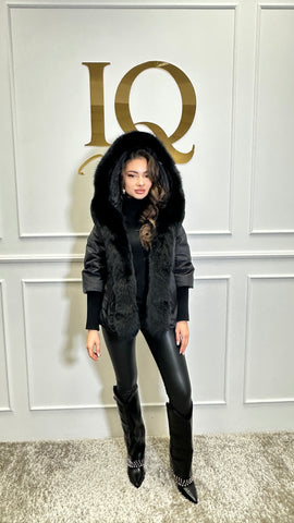 Geaca puf si blana naturala Verona Black