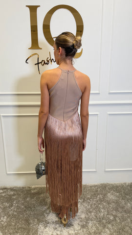 Rochie Gynianee Franjuri Beige