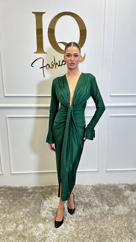 Rochie maneca clopot Serabellina Green