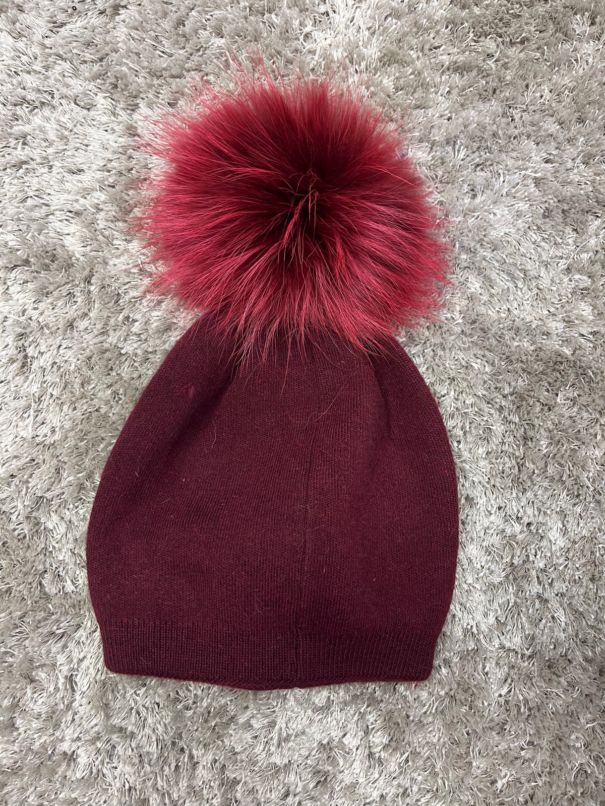 Sapca pompon natural Athena Bordo