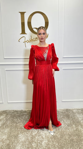 Rochie Destiny pietre Red