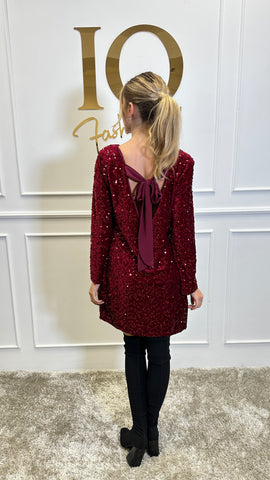 Tunica Hot paiete Bordo