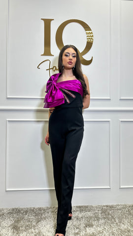 Salopeta Show Black Fuchsia