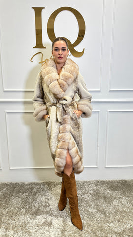 Palton stofa alcantara Astoria Camel