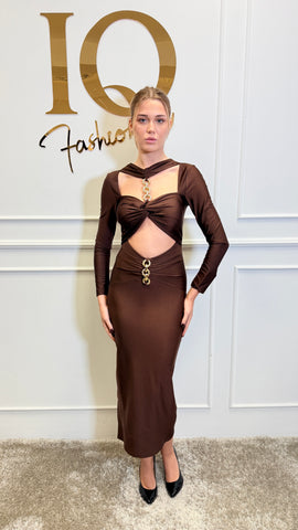 Rochie Lant Senape Coffe