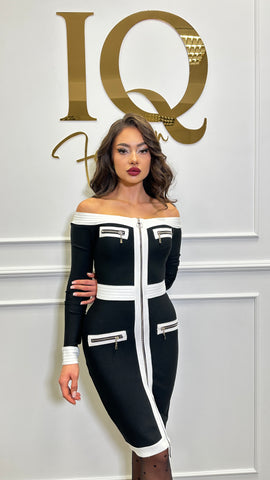 Rochie Bandy Black-White
