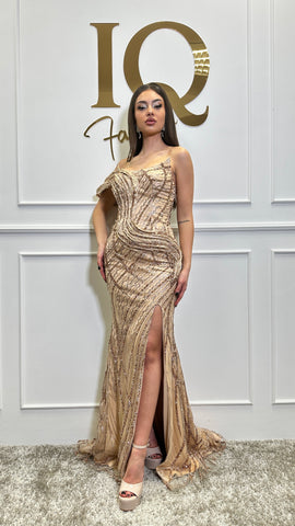 Rochie Novita Beige