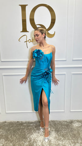 Rochie Cassy  Blue Petrol