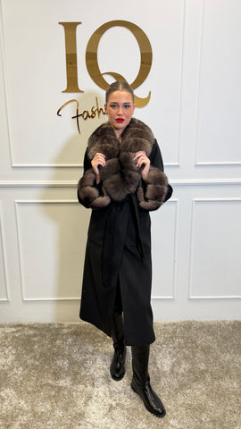 Palton lana cashmir  Elaria Black