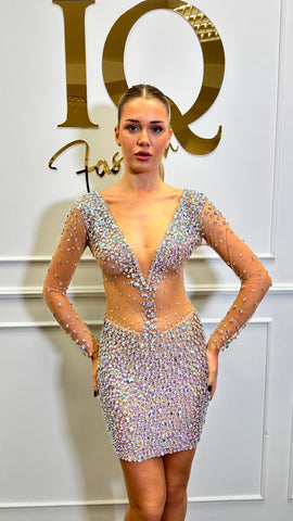 Rochie Crystal Beige