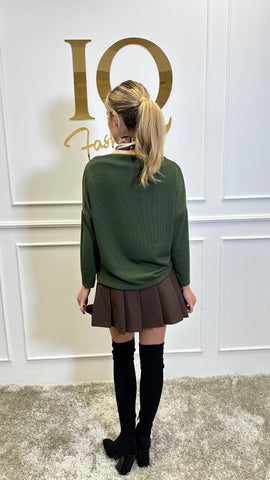 Bluza tricotata cu cravata Baleea Green