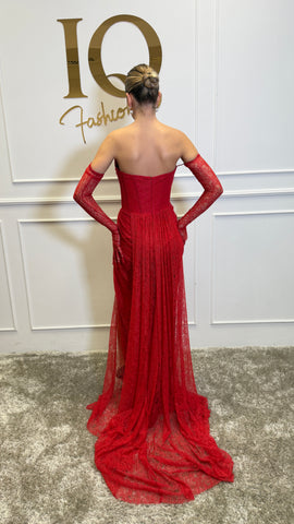 Rochie Purify dantela Red