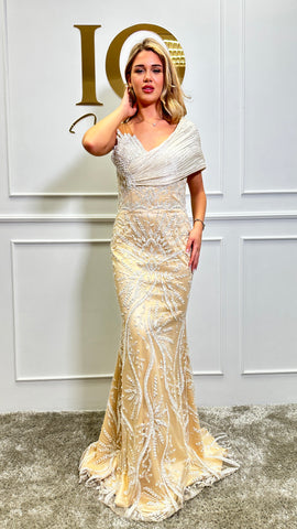 Rochie Royale Beige