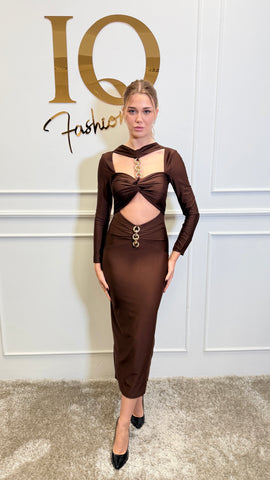 Rochie Lant Senape Coffe