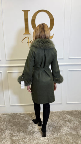 Palton Ami alpaka Olive Green