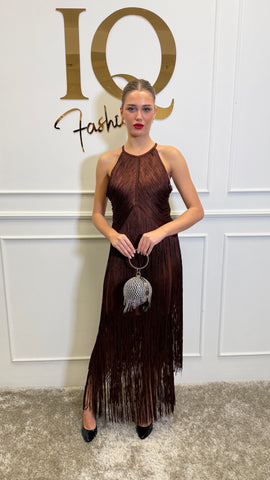 Rochie Gynianee Franjuri Brown